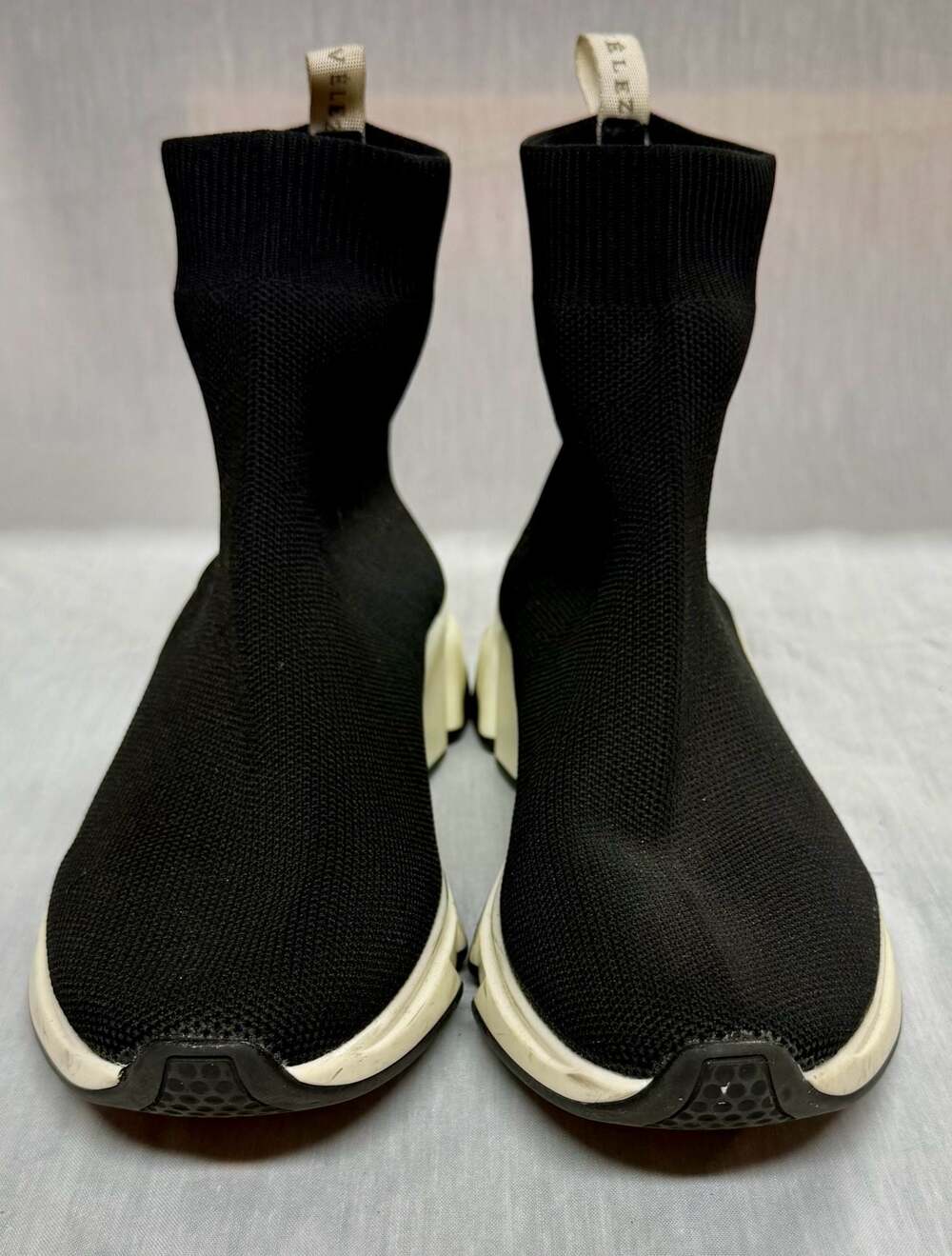 Velez Black Knit Sock Sneakers